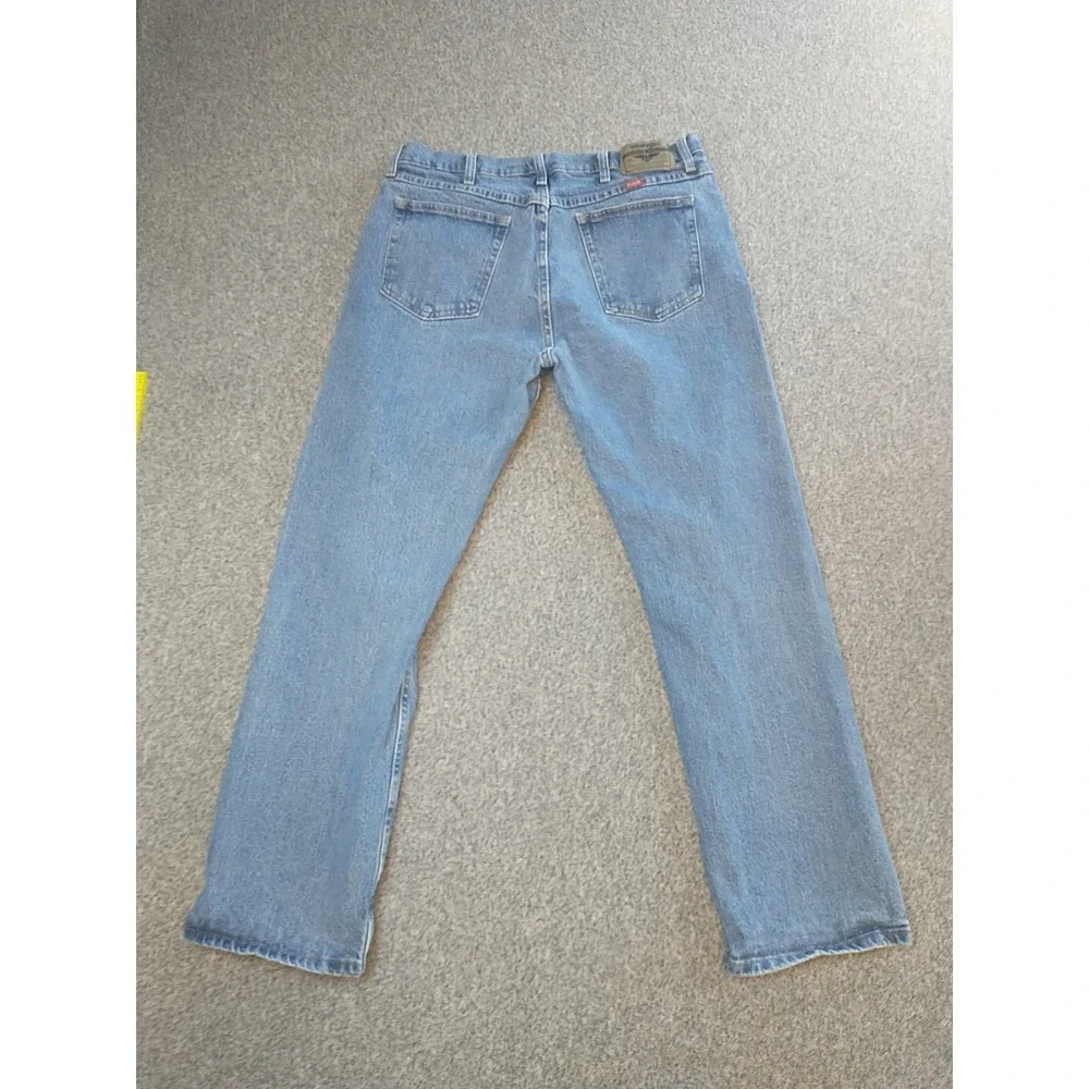 Wrangler Five Star Premium Denim Mens 34x30 Medium Wash Straight Jeans 1096FXVDB